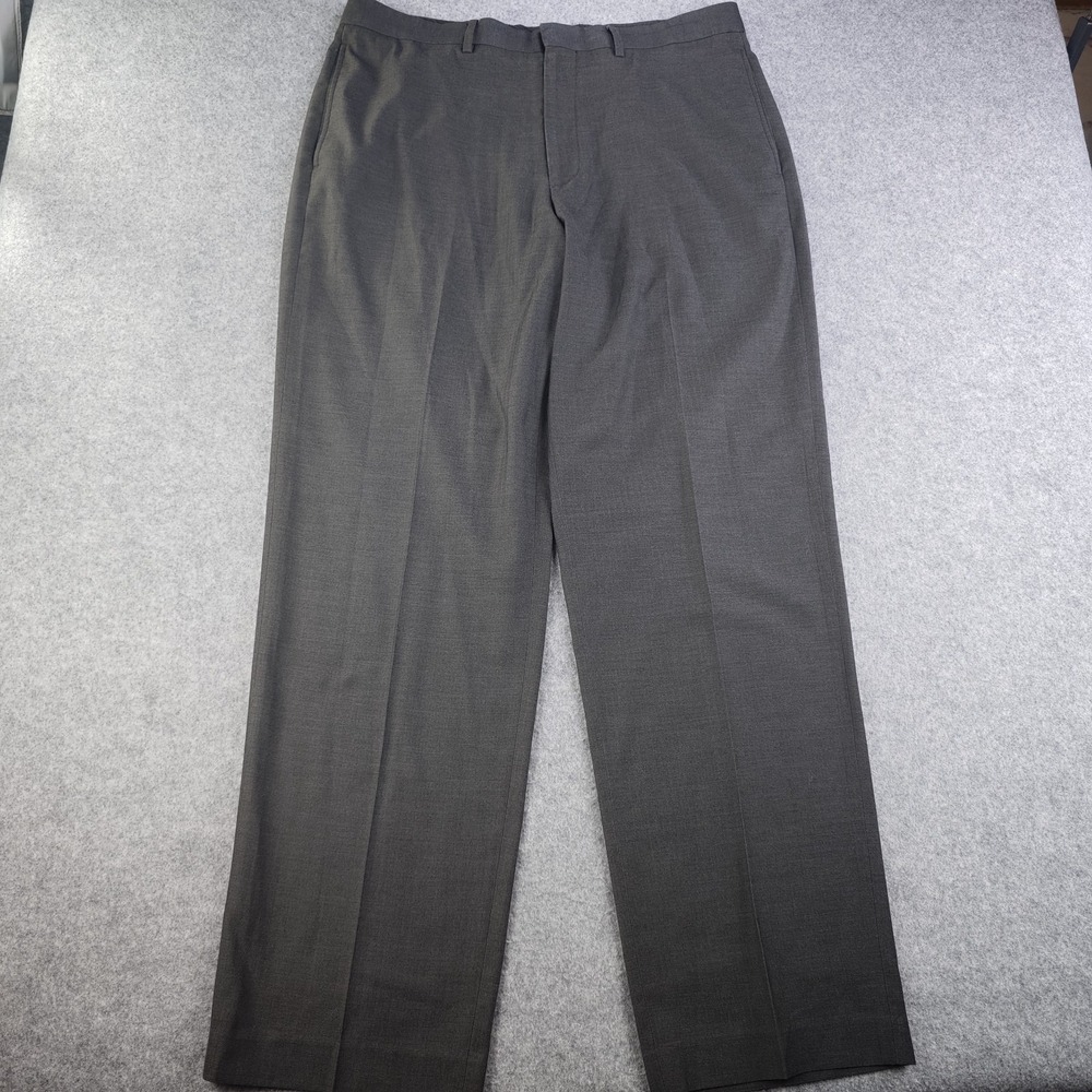 Donald J Trump Signature Collection Dress Pants Mens 36x34 Wool Blend Gray Flat